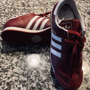 Adidas Crimson Red  & White Samoa Sneakers